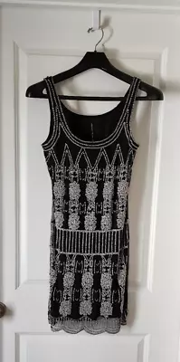 W118 By Walter Baker Black Beaded Dress Size Medium • $31.98