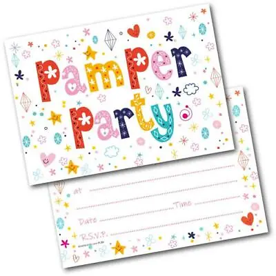 Doodlecards Birthday Party Invitations Girls Pamper Party Pack Of 20 Invites • £5.99