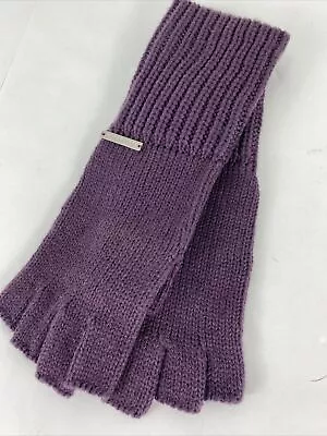 Michael Kors Fingerless  Gloves Purple Cable Knit  H3 • $44.99