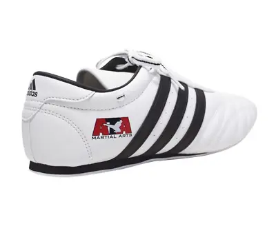 Adidas™ ATA Martial Arts Shoes White/Black Stripes ~ ATSS02 ~ Men Sz 6.5 ~ EUC • $29.95