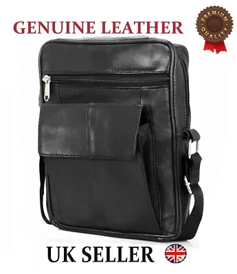 £8.45 • Buy Ods:uk® Mens Real Leather Travel Shoulder Man Bag Cross Body Messenger
