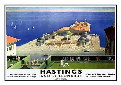 £8.99 • Buy Hastings Railway Vintage Retro Oldschool Old Good Price Poster