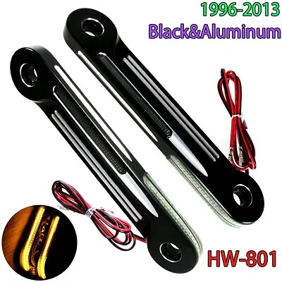 Front Aluminum LED Flush Fork Turn Signals For Harley Touring Street Glide 96-13 • $34.99