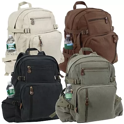 Vintage Jumbo Canvas  Rucksack Backpack • $45.99