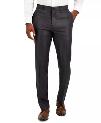 NWT Kenneth Cole Reaction Mens Ready Flex Slim Fit Suit Pants Gunmetal (33X32) • $29.99