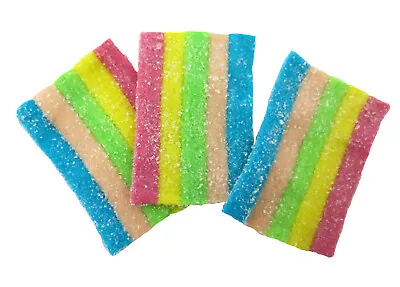 Fizzy Rainbow Bites Sweets 500g 1kg 3kg Sour Belts Party Cake Decoration Vidal • £8.78