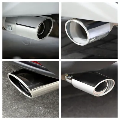 $13.99 • Buy Silver Car Exhaust Pipe Tip Rear Tail Throat Muffler Stainless Accessories Parts