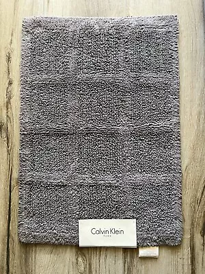 Calvin Klein Home Bath Mat/Rug 100% Cotton Gray NEW • £17.10