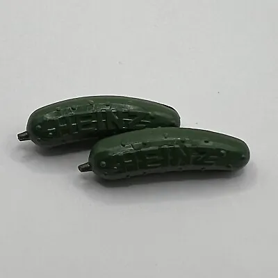 Vintage Heinz Pickle Pin Green Plastic Lot Of Two 1980s Advertising • $8.99