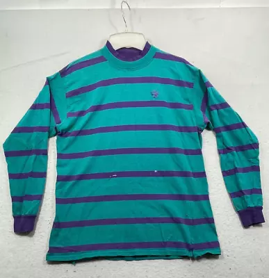 Vintage Duck Head Shirt Mens Large Stripes Long Sleeve Made In USA VTG • $14.16