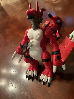 WARGROWLMON 5  Digimon Transformer Action Figure 2001 Bandai RARE For Parts • $19.95