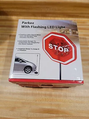 $39.99 • Buy Parkez With Flashing LED Light Parking Stop Sign For Garage LOT OF 2