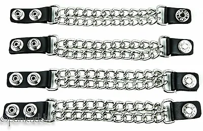 23 Or 4 Pc 6 1/2 Inch Motorcycle Vest Extenders Biker Plain 4 Inch Chain Chrome • $14.99