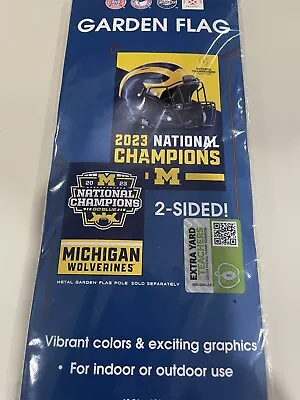 Michigan Wolverines Garden Flag 🔥🔥Champions 🔥🔥NCAA Official  🏈🏈in Hand  • $16.95