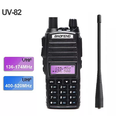 $50.99 • Buy UV-82 Dual Band VHF/UHF 8W Walkie Talkie Long Range FM Two Way Ham Radio