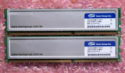 8GB 2 X 4GB Team Group Elite TED34096M1333HC9 DDR3-1333MHz 240-Pin Non ECC RAM • £6.99