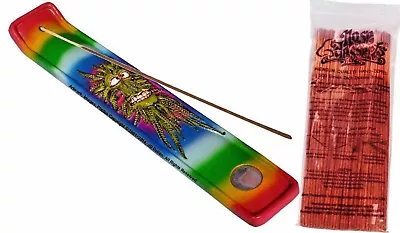 HAPPY LEAF MAN Stick Incense Burner + 100-pcs Incense U-Choose Fragrance Scent • £24.69