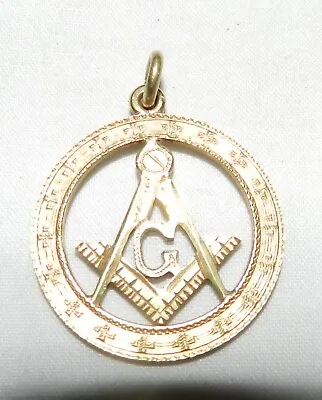 Vintage 14K Gold Masonic Pendant - 4.47 Grams • $299.99