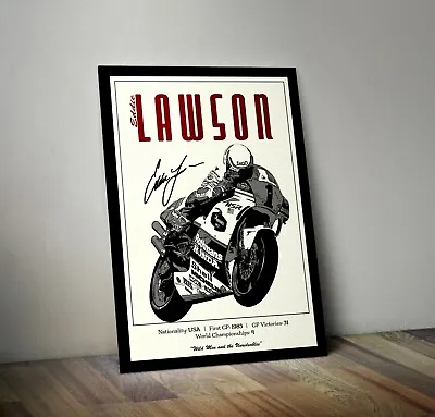 Eddie Lawson Two Stroke Classic 500 MotoGP Art Poster Print Rothmans Honda NSR • £20
