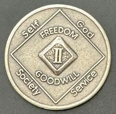 Narcotics Anonymous NA 2 Year Recovery Token Coin Chip Years II • $8.75