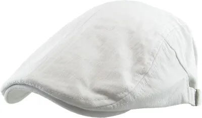 Solid Cotton Gatsby Cap Mens Denim Hat Golf Driving Summer Sun Cabbie Newsboy • $12.99