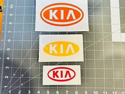 TWO Older Kia Logo Vinyl Decals 3 Styles Many SMALL Sizes & Colors Available • $11.99