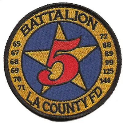 LA County Battalion 5 With Star NEW Fire Patch ! • $6.95