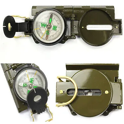 Pocket Outdoor Military Army Hiking Camping Lens Survival Lensatic Mini Compass • $4.51