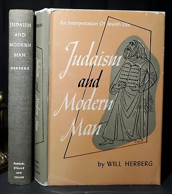 Judaism And Modern Man Will Herberg 1951 Jewish Publication Society Hardcover DJ • $14