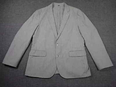 J. Crew Ludlow Somelos Cotton Linen Blazer Jacket Men's 40S Gray Striped G1993 • $49.99