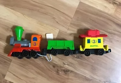 Vintage 1980 MY FIRST WHEELS Train Railroad Cars By Mattel EUC • $16.99