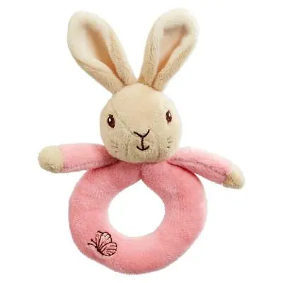 SALE - Flopsy Bunny Ring Rattle  Beatrix Potter Peter Rabbit Gift FAST DISPATCH! • £11.97