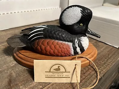 Jules A Bouillet Collection Decoy Duck 1989 Vtg *chipped* Hooded Merganser • $29.99