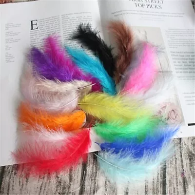 Super Fluffy Turkey Marabou Feathers 32 Colours Large Small Packs Avail Mixes + • £6.19