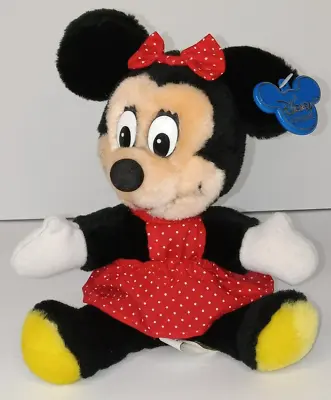 Vintage Minnie Mouse 7  Seated Plush Walt Disney Company Plastic Eyes Nose • $15.30