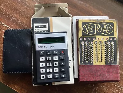 Old Antique Calculator Lot Royal 80 LED NIB And Ve Po Ad Mechanical • $24.99