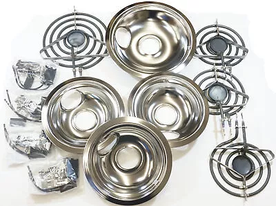 Stove Restoration Kit Surface Elements Receptacles And Drip Pans 3-6  & 1-8  • $64.08