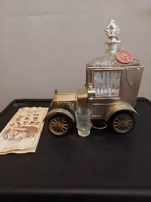 Vtg 1918 Ford Model T Coupe Goldern Crown Liquor Decanter & Music Box- Rare Top • $119.99