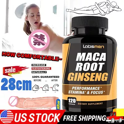 Black Maca With Ginseng Male Enhancement Supplements 120 Capsuls • $10.50