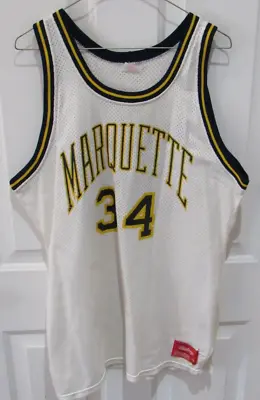 VTG 1980's Marquette Warriors Jersey Men's Size 44 Rawlings USA Made VGC NCAA • $299.99