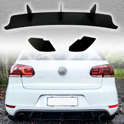 $67.75 • Buy For VW Golf 6 MK6 GTI 2010-14 Rear Bumper Lip Diffuser 3 Fin Valance Spoiler