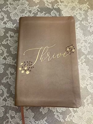 Thrive Devotional Bible For Women NLT Rose Metallic Leather Like Cover • $30