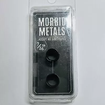 Morbid Metals Black Tunnels Plug Ear Body Jewelry Size 7/16” • $14.49