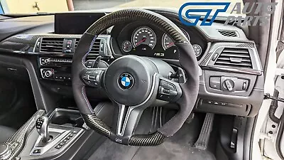 Carbon CF Alcantara D Shape Steering Wheel For 12-19 BMW M3 M4 F80 F82 Comp • $599