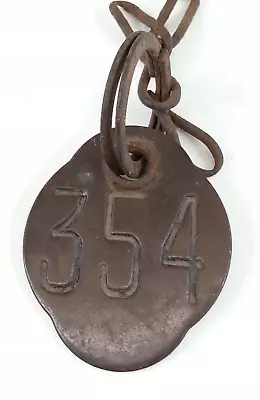 Antique NASCO Cattle Cow Tag Metal With Chain • $29.98