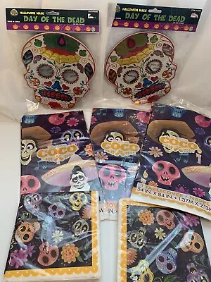 Disney Pixar Coco DAY OF THE DEAD Skull Party Decorations Lot Mask Napkins Table • $15.99