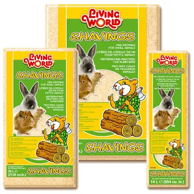 Living World Pine Wood Shavings 14L 35L Rabbit Guinea Pig Hamster Bedding • £10.99