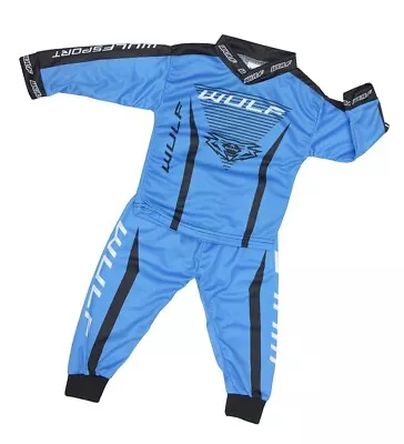 Wulfsport MX Motocross Toddler Linear Blue Shirt Pant Set BC42373 T • $31.12