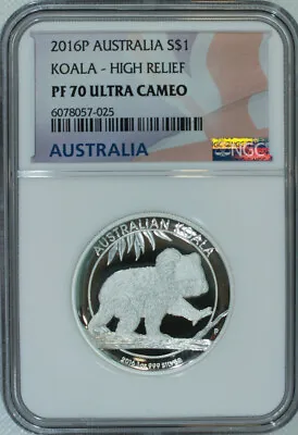 $79.95 • Buy 2016 Koala Perth Mint High Relief NGC Proof 70 Ultra Cameo / GORGEOUS