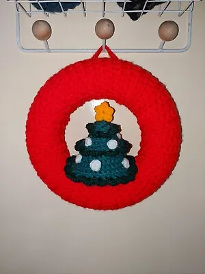 Crochet Christmas Wreath • £22